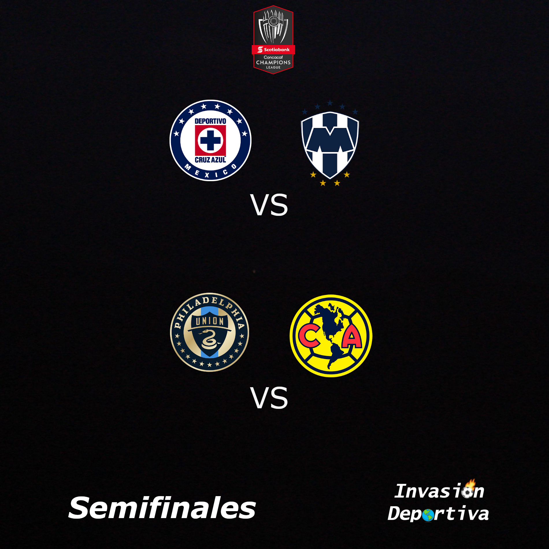 Calendario de las semifinales de Concachampions Invasion Deportiva